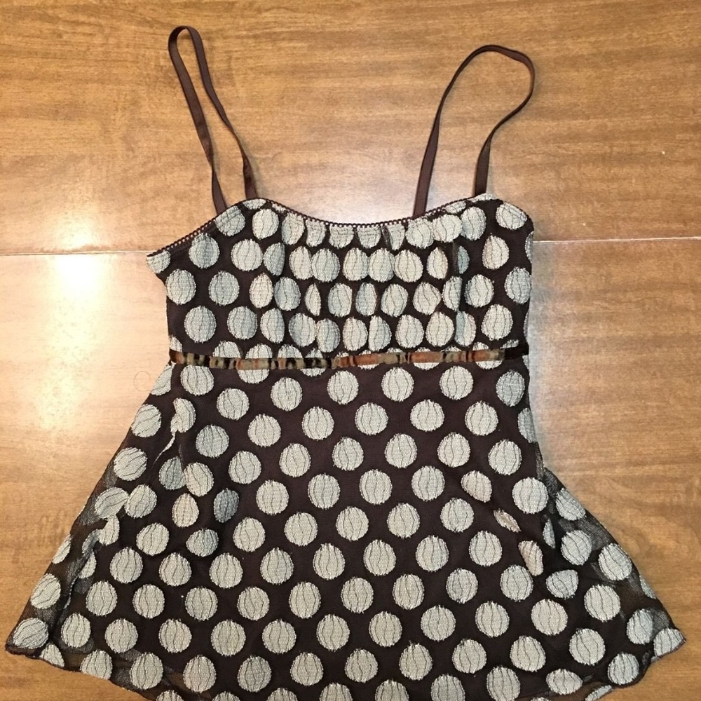 Vintage Brown Tank Top IZ Buyer California Spaghetti Strap Small